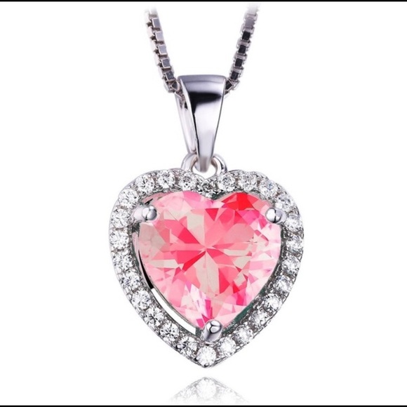 Jewelry - 🌟 PINK EMERALD STERLING SILVER NECKLACE